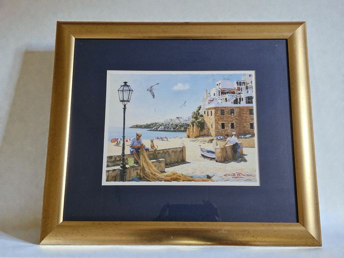 Coastal Portugal Landscape Painting by Cruz Pereira