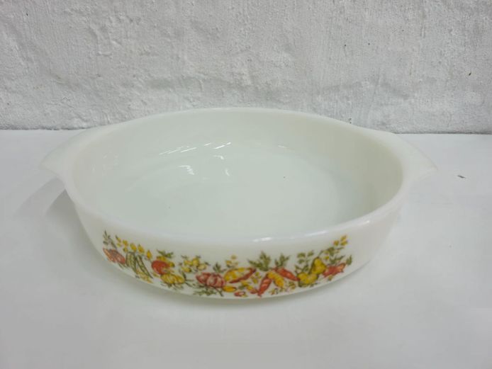 Anchor Hocking Milk Glass Casserole Dish - Made in USA