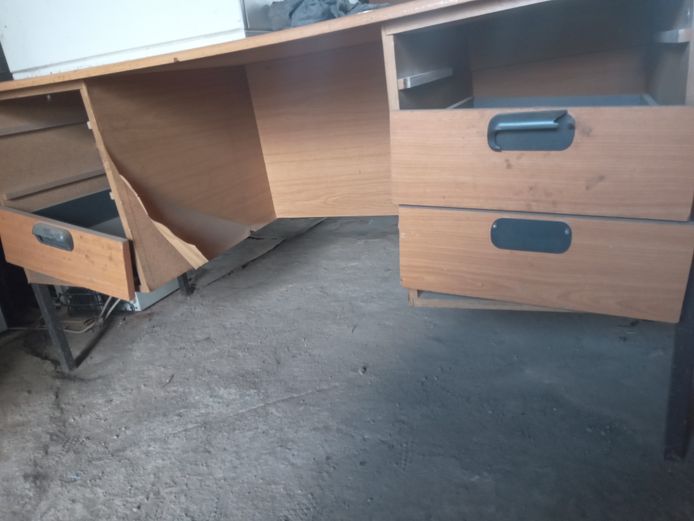 Wooden office desk scrap