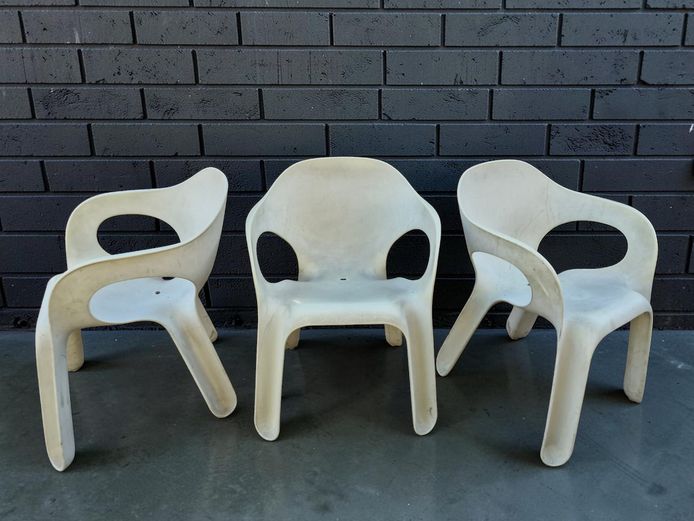 Set of 3 Magis Itallian "Easy Chairs" by Jerszy Seymour