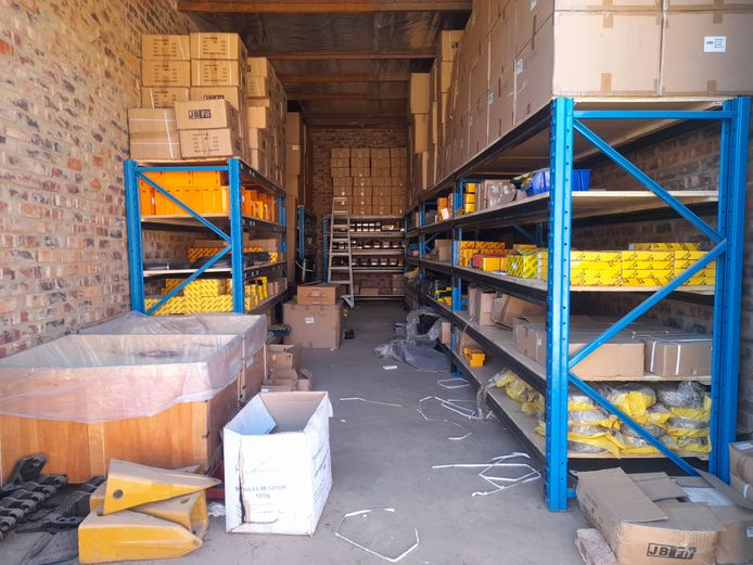 Storeroom of TLB parts, Accessories & Industrial Shelving 