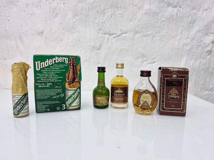 Assorted Collectible Miniature Alcohol Bottles & Underberg 3-Pack