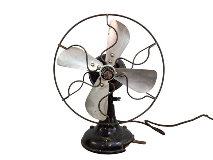 1940s-50s Small Vintage Martinot Electric Desk Fan