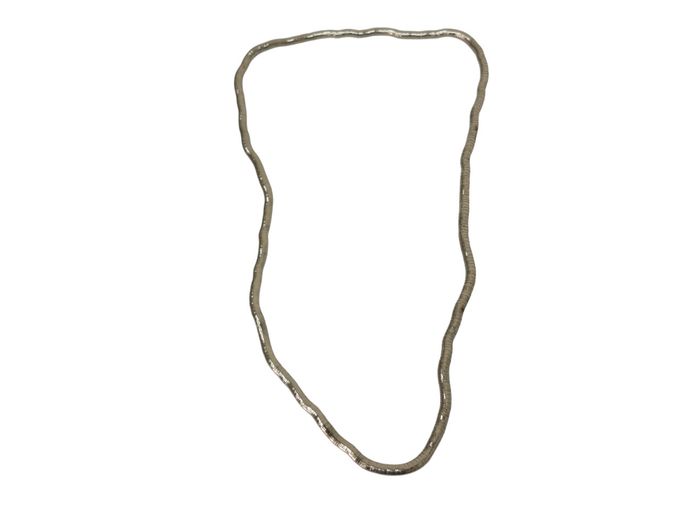 Vintage Flexible Silver-Tone Snake Chain Necklace