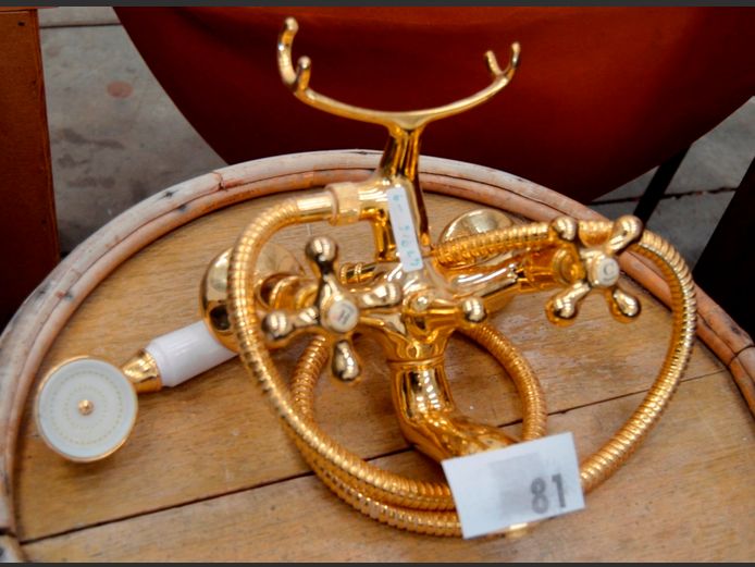 RAPETTI BRASS BATH MIXER TAP WITH SHOWER ATTACHMENT