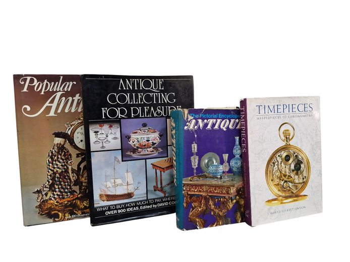 Collection of Four Vintage Illustrated Antique Reference Books