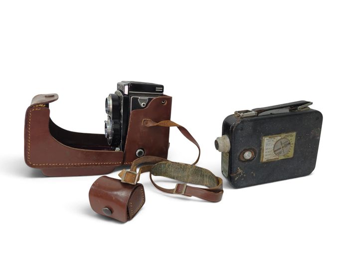 Vintage Meopta Flexaret TLR Camera & Cine-Kodak Movie Camera Lot