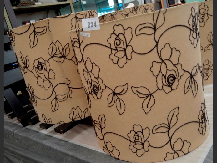 PAIR LAMP SHADES, 50cm Diameter x 51cm High