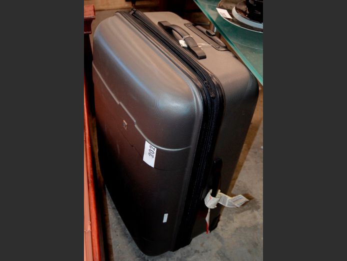 GREY HARD SHELL SUITCASE, 50 x 34 x 80cm