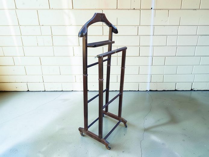 Vintage Italian FR Patent Mid-Century Wooden Valet Stand