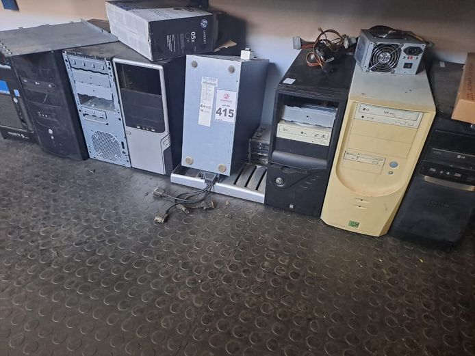 Lot old computer boxes and spares