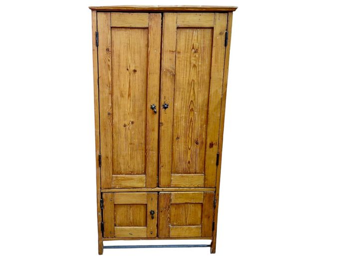 Vintage Oregon Wood Cabinet with Shelves