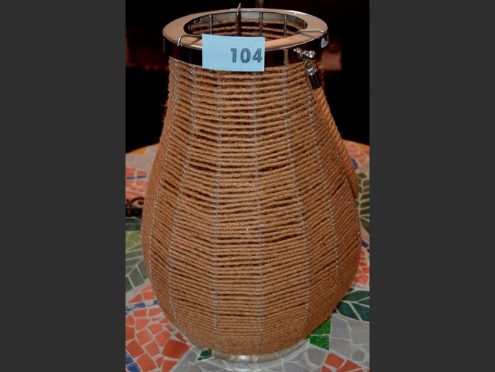 MODERN WOVEN ROPE PLANTER, 45cm High
