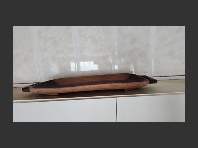 Wooden Fruit Display Bowl