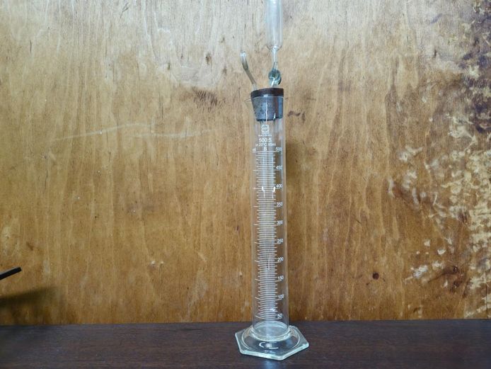 Vintage Duran 500ml Glass Measuring Cylinder with Stopcock Apparatus