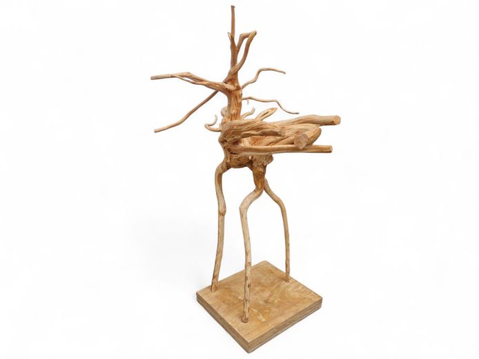 Driftwood Sculpture on Wooden Base