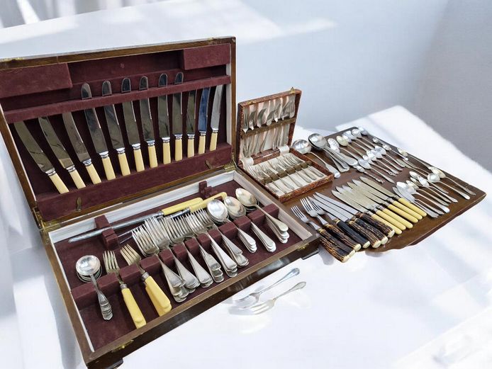 Large Variety of Vintage Flatware & Canteen