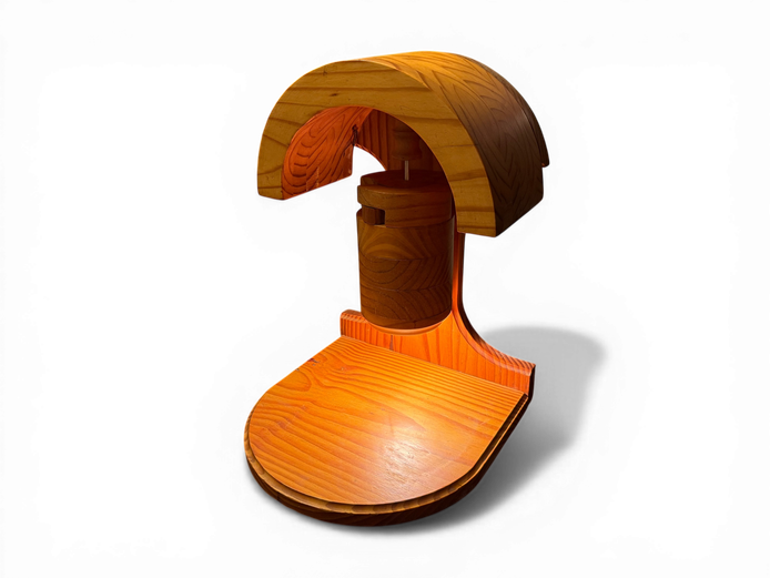 Handcrafted Solid Wood Table Lamp (Rustic / Artisan Style)