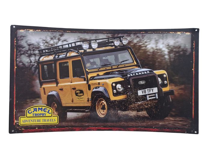 Land Rover Defender Works V8 Trophy Metal Tin Wall Sign
