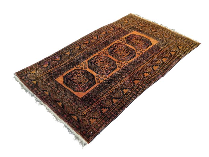 Hand-Knotted Afghan Tekke / Mauri Rug, Mid-20th Century (178 x 105.5cm)