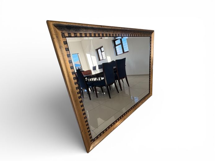 Large Decorative Wall Mirror (Gold Frame)