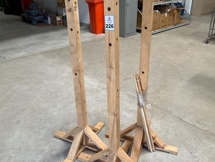 Wooden pole stands