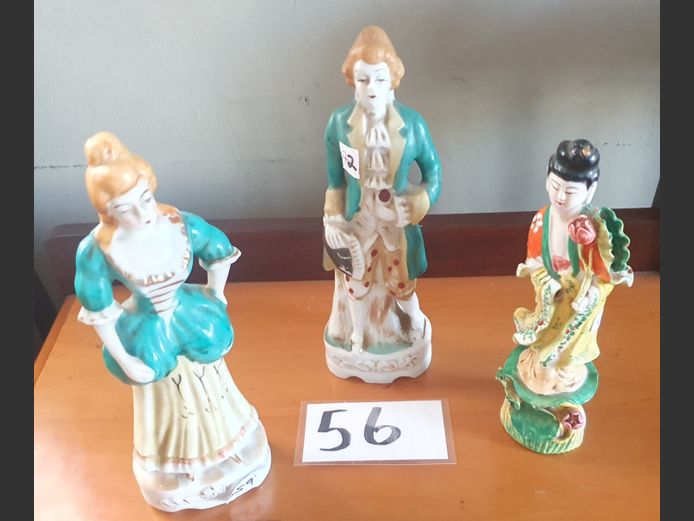 SET OF 3 CERAMIC FIGURINES