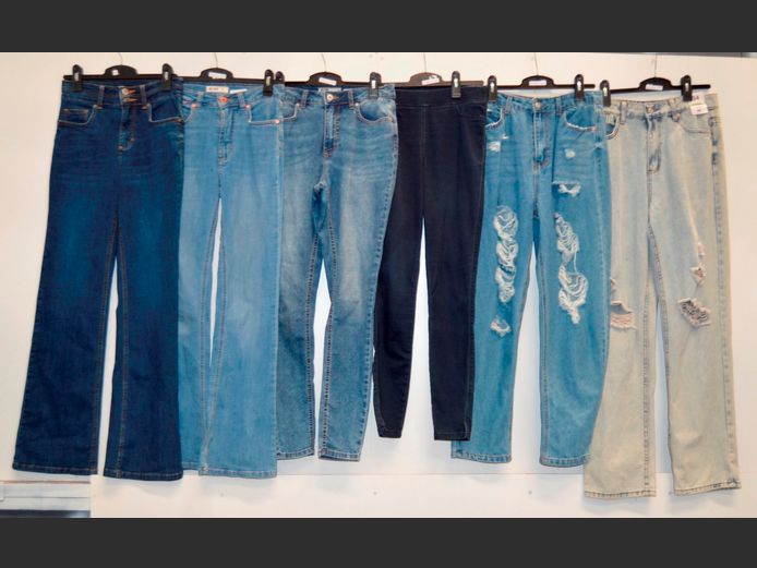 LOT OF 6 R.E.: JEANS & STRETCH DENIMS [Sizes 8, 10, 34 & 36]