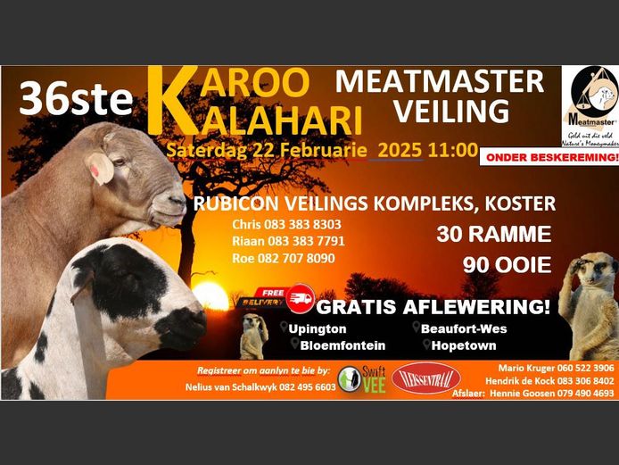 KALAHARI KAROO MEATMASTER 36STE PRODUKSIEVEILING