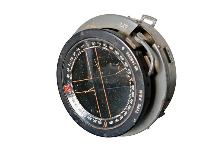 WWII British RAF Type P8.M Grid Steering Aircraft Compass