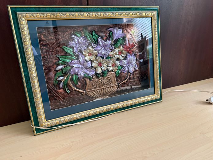 Light-up Floral Art in Box Frame 