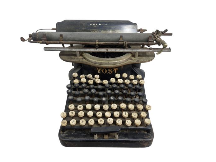 Vintage Yost Cast Iron Typewriter, 1887–1924 Production Era