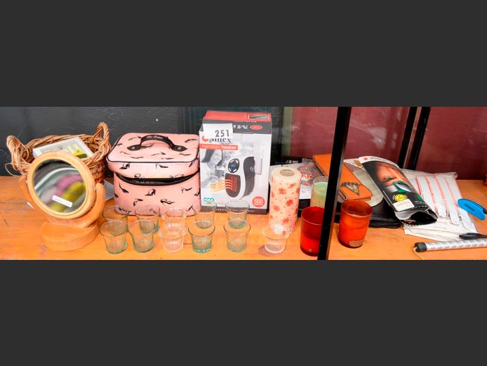 L.E.D. HEADLAMP, MILEX NANOTECH HEATER, MAKE UP BAG, etc