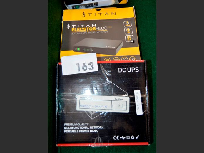 LOT: 2 x DC MINI UPS's [Untested]