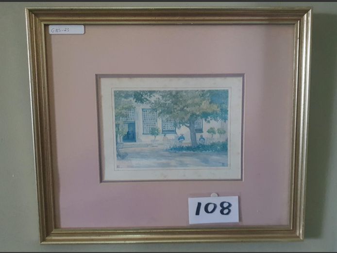 GILT FRAMED PRINT "TEA IN THE GARDEN"