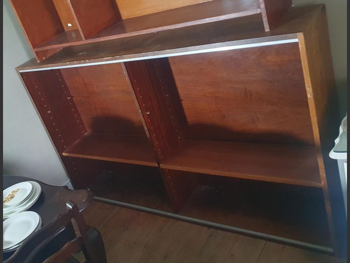 SAPELE MAHOGANY 4-TIER BOOKSHELF, 183 x 33 x 112cm