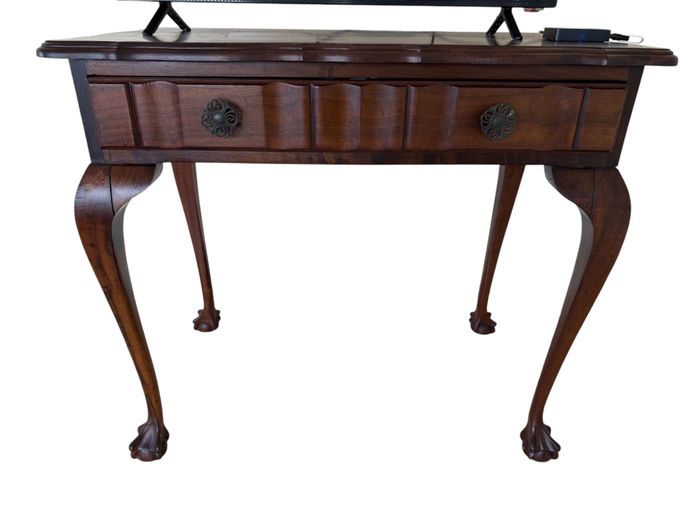 Solid Wood Cabriole Leg Console / Hall Table with Drawer