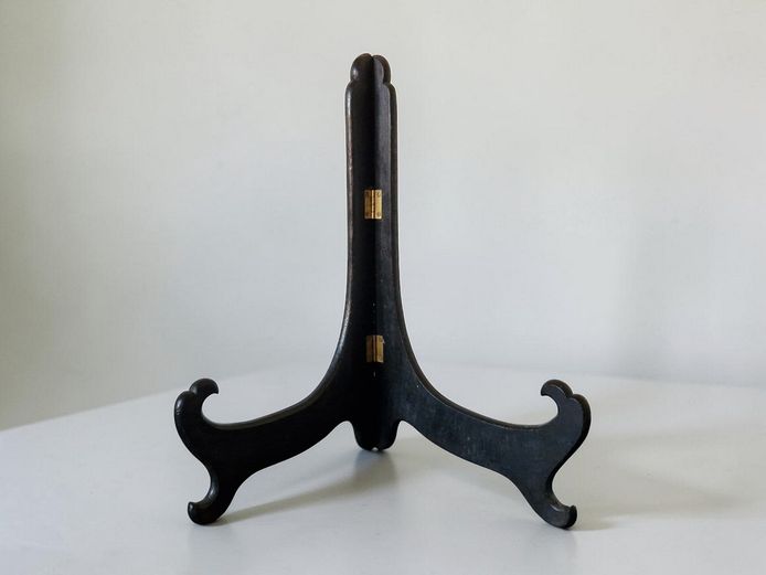 Vintage Hinged Wooden Display Stand / Plate Easel (36cm)