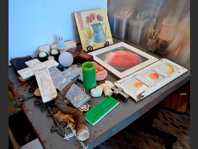 WALL ART, CRUCIFIXES, CANDLES, etc [1 Crucifix broken]