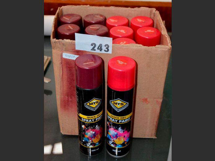 LOT: 12 x TINS SPRAY PAINT