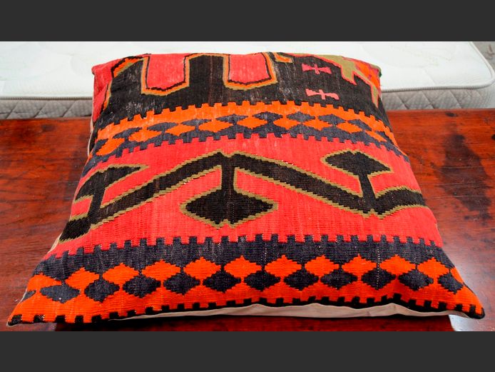 KELIM COVERED SCATTER CUSHION, 65 x 65cm