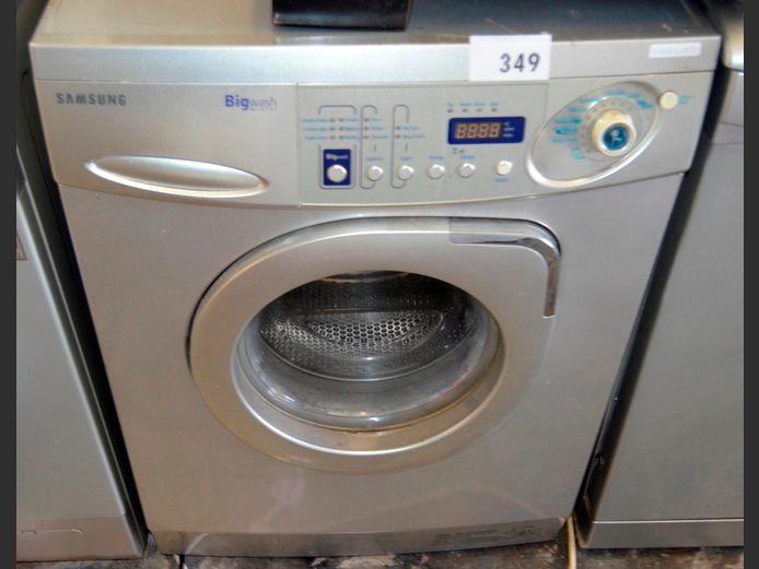 SAMSUNG BIGWASH METALLIC FINISH FRONT LOADING WASHING MACHINE [Switches on, untested furter]