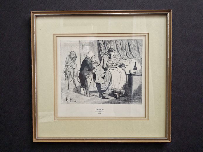 Framed Print “The Last Try” After Honoré Daumier 1842
