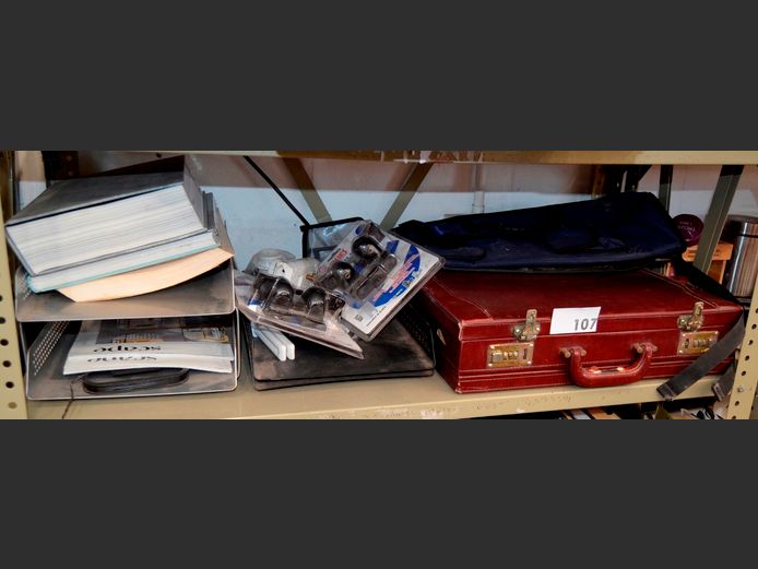 BRIEFCASE, DESKTOP FILERS, BOOKS, etc