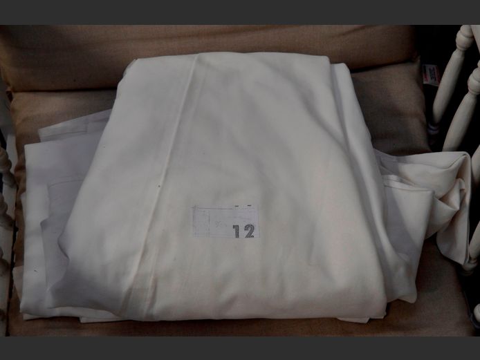 LOT OF 3: CIRCULAR WHITE TABLECLOTHS