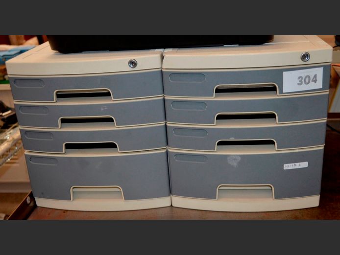 LOT: 2 x BUDDI FILERS, 39 x 30 x 32cm