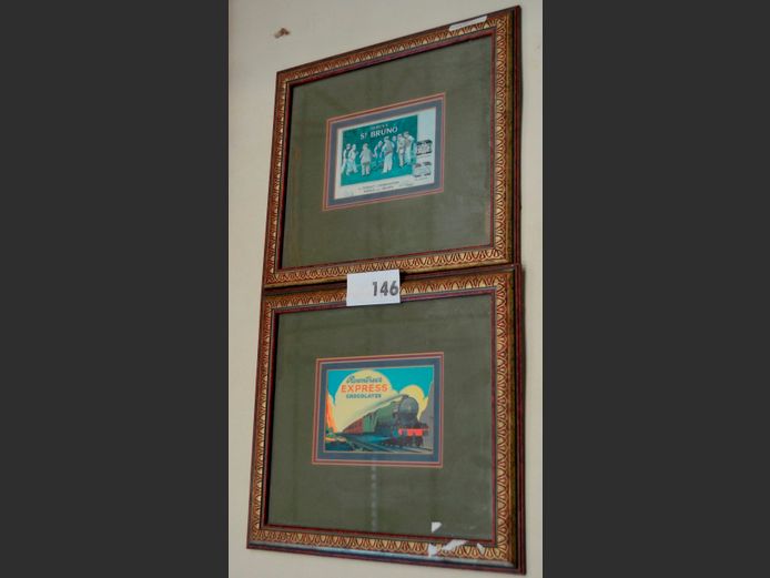 SET FRAMED PRINTS: ROWNTREES EXPRESS CHOCOLATES & ANOTHER