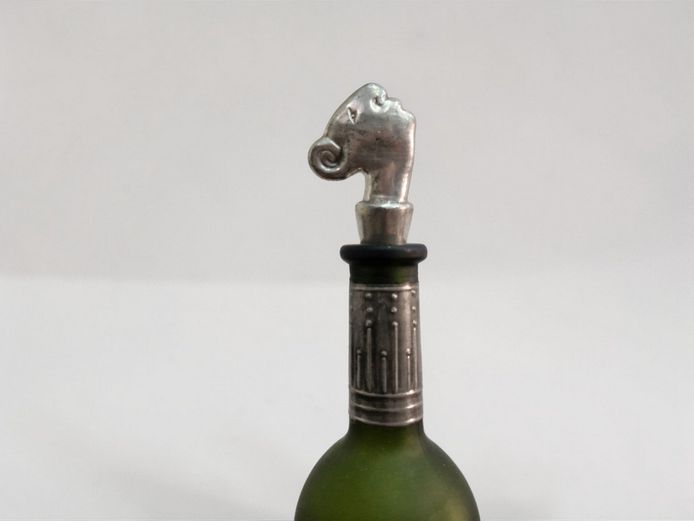 Carrol Boyes Pewter Figural Head Wine Stopper