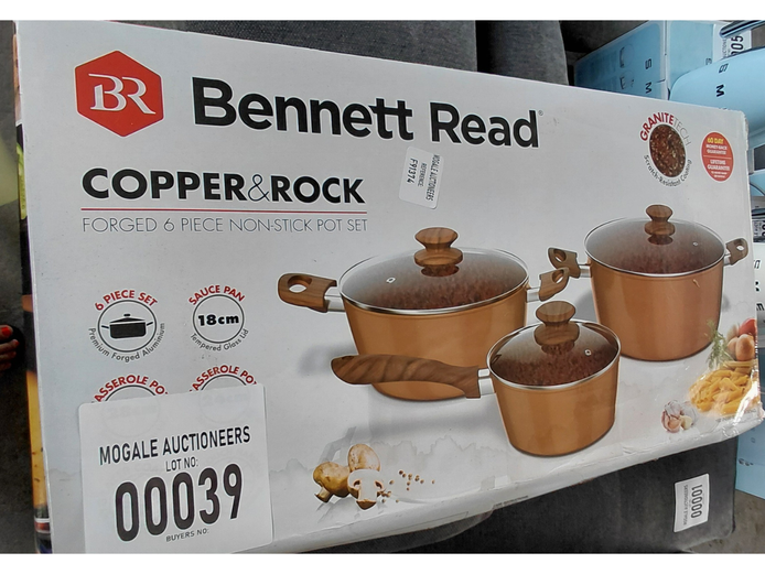 BENNETT READ COPPER&ROCK FORGED 6PC NON-STICK POT SET 