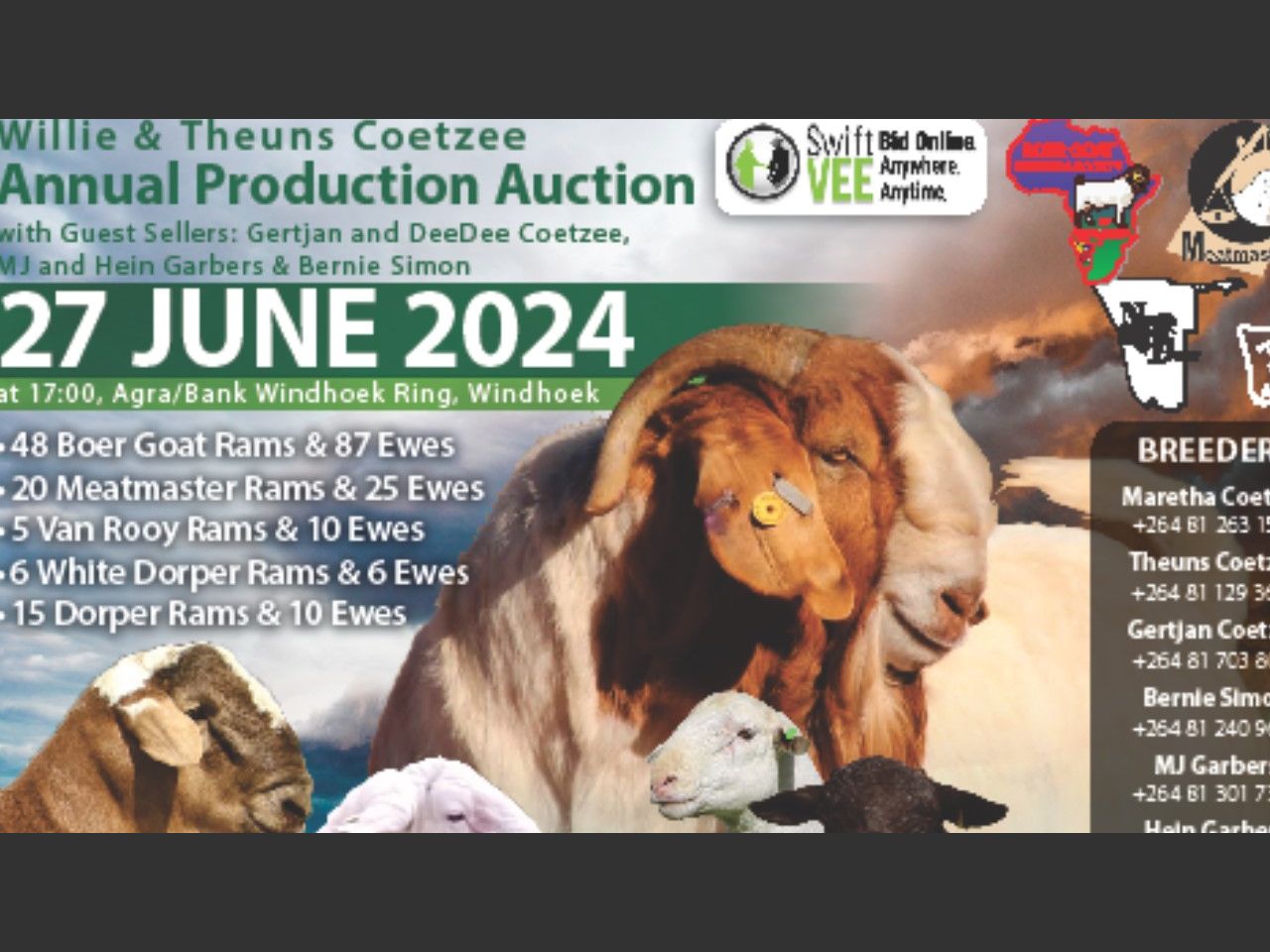 WILLIE & THEUNS COETZEE PRODUCTION AUCTION | SwiftVEE | South Africa’s ...